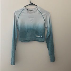 Gymshark Ombré Seamless Blue Long Sleeve Crop